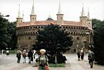 Krakw. Halina i Barbakan.