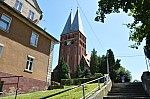 Pierwsze kroki skierowalimy do kocioa ewangelicko - metodystycznego, w ktrym na wiey znajduje si punkt widokowy.