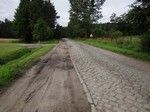 Przyprostnia. Tu skręciliśmy w drogę charakterystyczną dla tych terenów.
