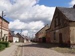 Strzyżewo, miasteczko w którym zatrzymał się czas, brukowane drogi, ciekawy układ ulic.