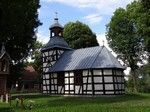 Święty Wojciech. W miejscowości obejrzeliśmy piękny szachulcowy kościółek p.w. św. Wojciecha.