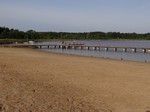 Plaża nad jeziorem Głębokim.