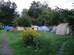 Goszczanowo. Nocleg usytuowany był przy szkole, w której znajduje się schronisko PTSM.