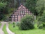 Lubiatów, szachulcowa stodoła.