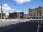 PPoznań. Plac Wolności, w tle Muzeum Narodowe.