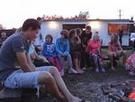 Wieczorem bya gitara, piew i ognisko.