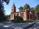 Neogotycki koci parafialny pw. w. Jana Chrzciciela z 1890 roku by akurat w remoncie...