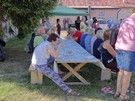 Sarnaki. Iga z Włoszakowic zajęła II miejsce w strącaniu pachołków strumieniem wody z sikawki.