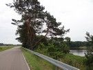 ... szlak jednak wrócił na szosę, która na pewnym odcinku zetknęła się z Bugiem.