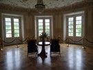 Korczew, pałac. Najpierw obejrzeliśmy pięknie odrestaurowane sale.