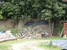 Gródek. Wał obronny widzieliśmy na terenie gospodarstwa przy drodze.