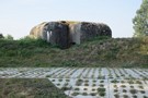 Za domami wsi Sucha dochodzimy do wau przeciwpowodziowego i pierwszego schronu (nr 39) na tym pododcinku (10 km). 11.09.2016