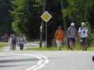 Rossoszyca. Turyci schodz z trasy.