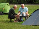Zduska Wola. Poranek na campingu.