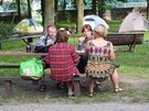Zduska Wola. Poranek na campingu.