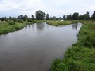 Mokrsko Dolne. Gdy przechodziliśmy przez most na Nidzie trochę się rozpogodziło.