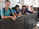 Święty Krzyż. Oprowadzani przez przewodniczkę zwiedziliśmy klasztor.