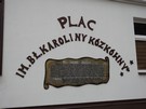 Bieliny. Plac im. bł. Karoliny Kózkówny.