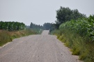 Skręciliśmy w lewo, w prostą drogę bez kawałka drzewa, wokół tylko łany zbóż albo pola kukurydzy, a upał jak co dzień coraz większy.