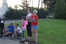 Sokółka. Wieczorem jeszcze przed odprawą zapłonęło ognisko.