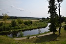 Supraśl. Najpierw przeszliśmy nad rzekę Supraśl, do krzyża upamiętniającego założycieli monasteru.