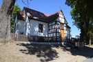 Dotarliśmy do Wołogoszczy, gdzie znajduje się szachulcowy XVIII-wieczny kościół pw. Podwyższenia Krzyża Świętego.