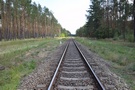 Przeszliśmy przez tory linii Skwierzyna - Gorzów...