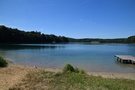 Jezioro Buszno. Wylądowaliśmy na plaży.