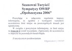 Informacja do Regulaminu OWRP 2006.