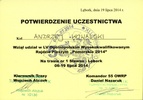 OWRP 2014 - potwierdzenie przebycia trasy
