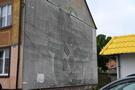 Dobiegniew. Mural reklamujący Międzynarodowy Młodzieżowy Turniej Piłki Nożnej Dobiegniew Cup - dobiegniewcup.pl