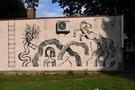 Gudowo... wróciliśmy po zakupy do sklepu (mural na sklepie).