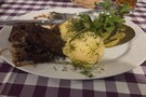 Stare Drawsko... znaleźliśmy restaurację. Mogliśmy odpocząć i zjeść zasłużoną obiadokolację.